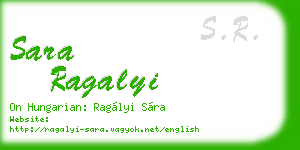 sara ragalyi business card
